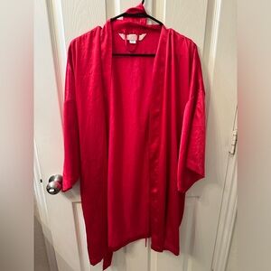 Red satin VS robe, one size